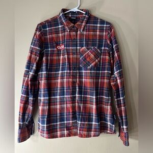Patagonia Multicolor Plaid Women's Button-Down Shirt / patchwork Clif company
